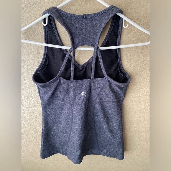 Athleta Equator Tank – Heathered Gray, Size XS, Strappy, Built-in Bra no pads - Picture 2 of 5